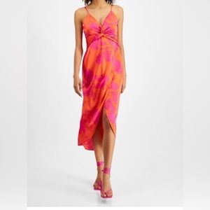 Bar III dress size XL slit down the front knotted neckline never worn!